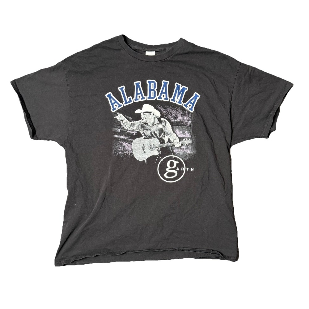 Garth Brooks Hanes Alabama Stadium Tour Black T Shirt Size XL‎